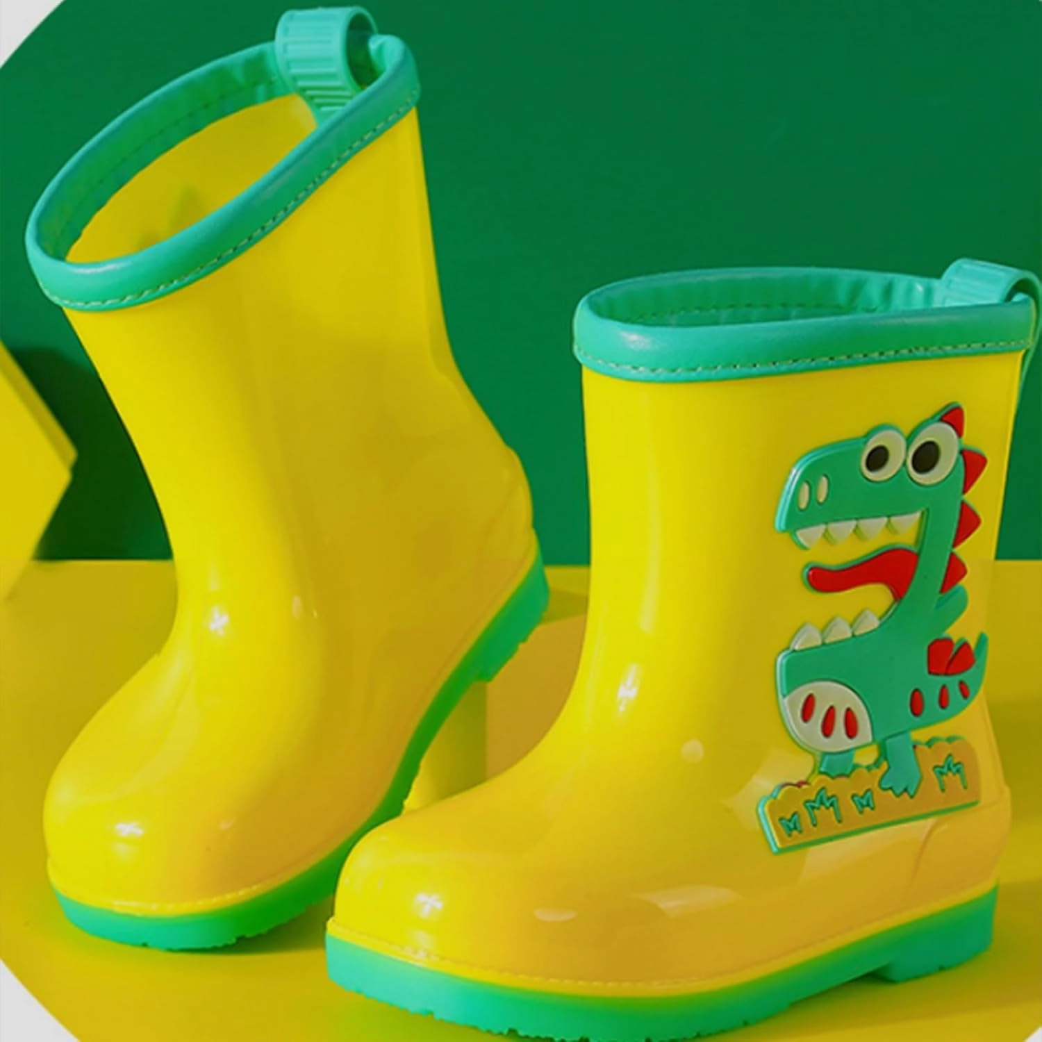 Kids Rain Boots Toddler Cute Animal Dinosaur Printed Waterproo𝐟 Rubber Non-Slip Rainboots Shoes Rainboots Toddler
