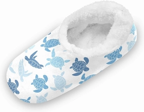Kids Winter Slippers for Boys Girls Blue Sea Turtle Ocean Animal Warm Soft Non Slip House Slippers Children Indoor