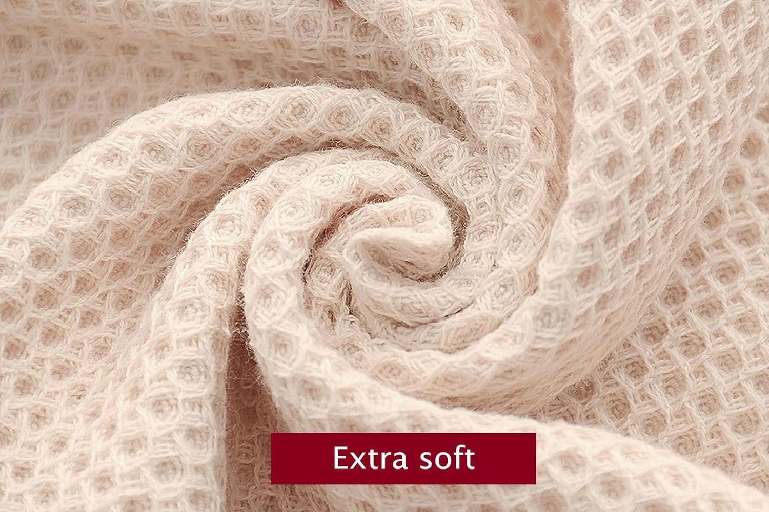 Kitchen Hand Towels 100% Cotton Waffle Weave Dish Towel for Cleaning Drying - Extra Absorbent and Soft - 13 x 28 inch (Beige-8 Pack)