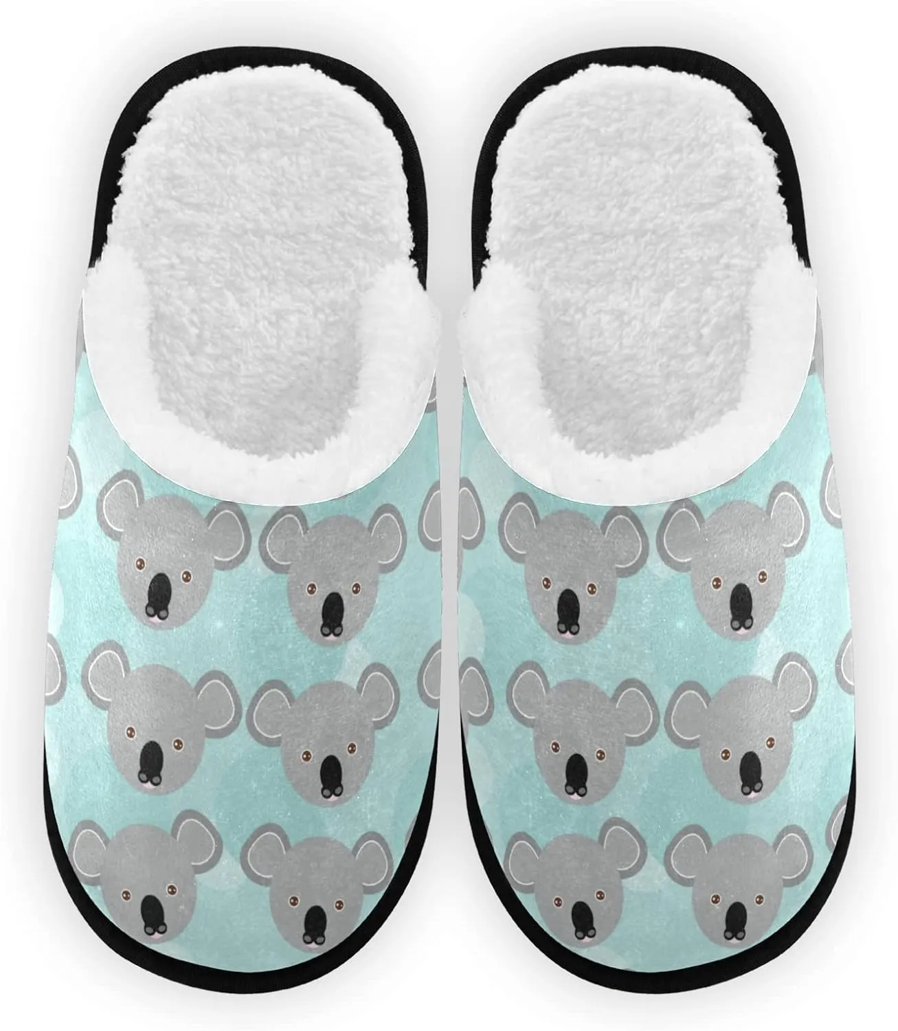 Koala Bear Slippers, Soft Memory Foam Non-Slip Indoor House Slippers Home Shoes for Bedroom Hotel Travel Spa