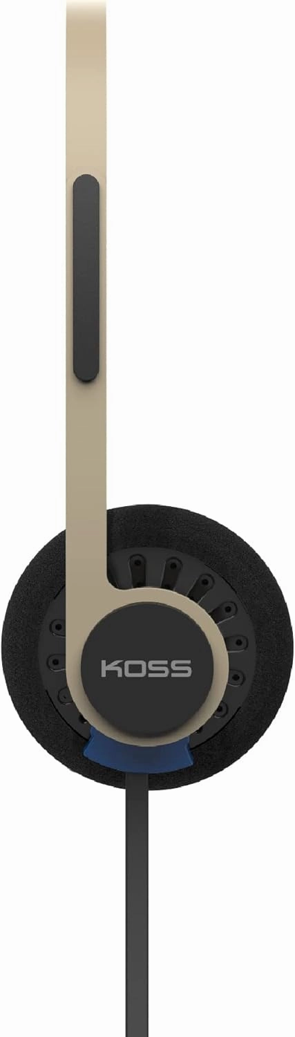 Koss KPH40 Utility On-Ear Headphones, Detachable Interchangeable Cord System, Ultra Lightweight Design (Rhythm Beige)