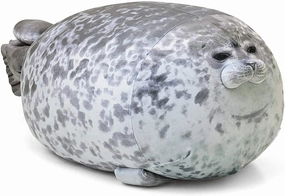 KOWAKA Cute Blob Seal Pillow, Soft Chubby Hug Stuffed Cotton Animal Plush Pillow Toy ( White L 60cm)