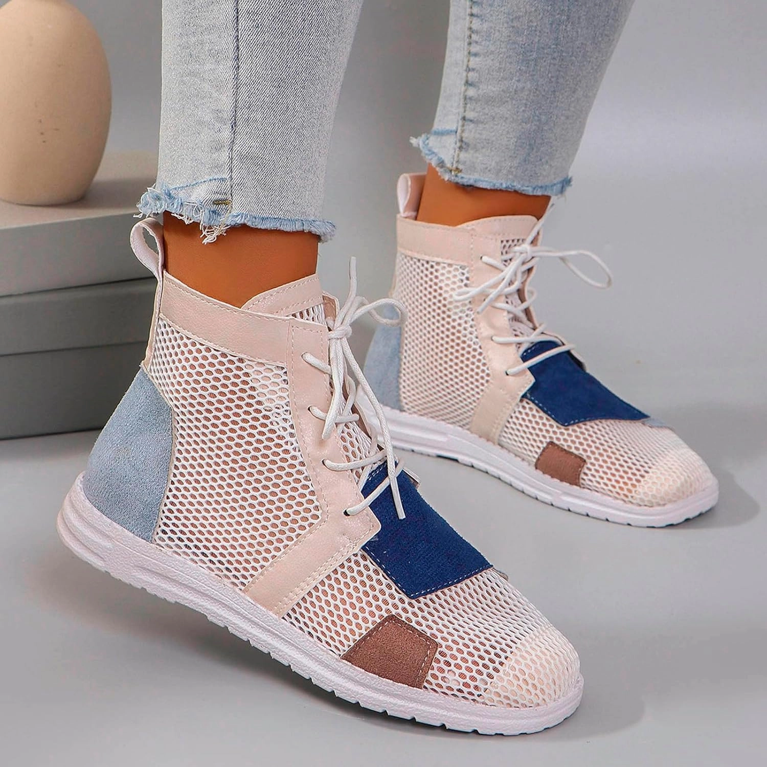 Ladies Fashion Solid Lace Up Comfortable Ventilation Thick Soled Casual Sports Shoes Wide Fit Mens Dress Shoes