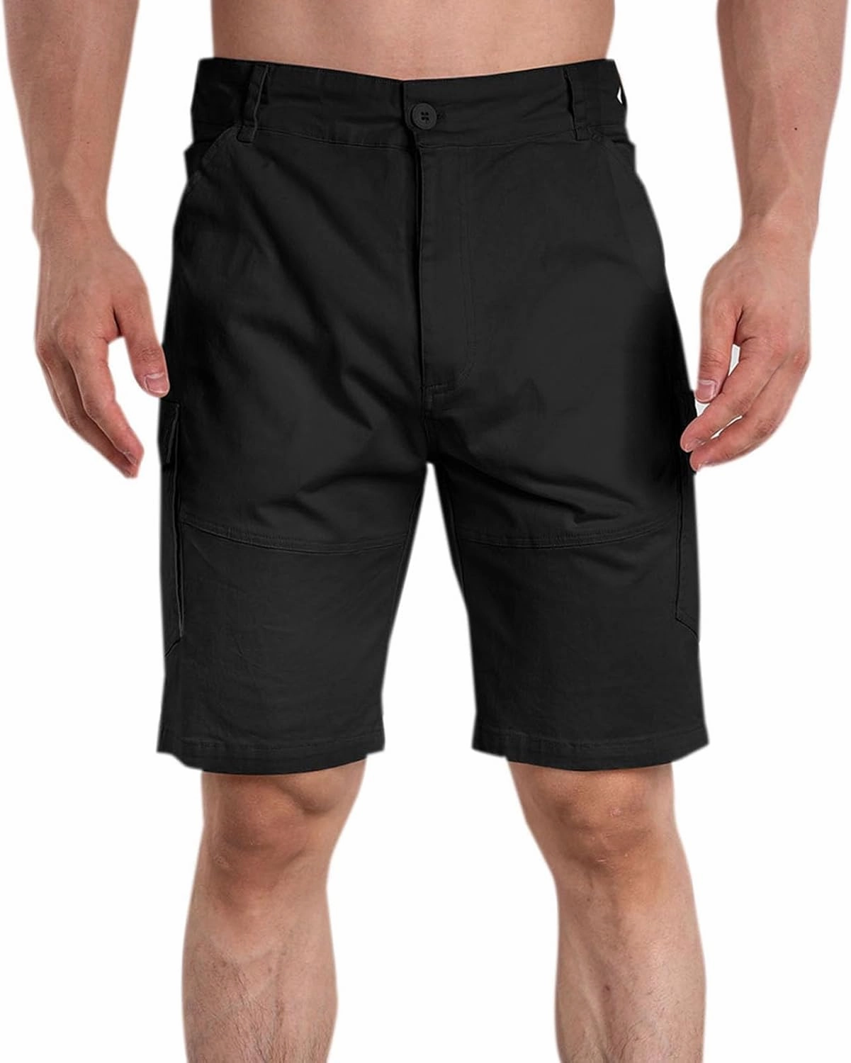 Lastesso Mens Athletic Shorts Casual Button Up Golf Shorts Lightweight Summer Workwear with Pockets Business Lounge Shorts