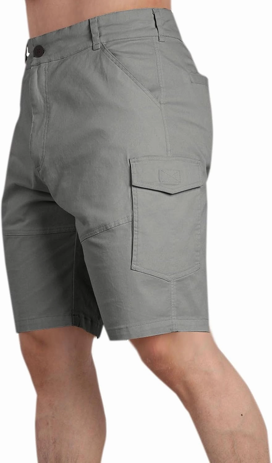 Lastesso Mens Athletic Shorts Casual Button Up Golf Shorts Lightweight Summer Workwear with Pockets Business Lounge Shorts