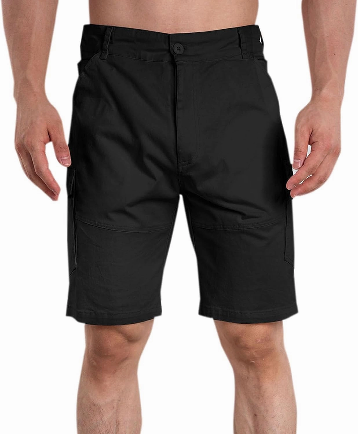 Lastesso Mens Athletic Shorts Casual Button Up Golf Shorts Lightweight Summer Workwear with Pockets Business Lounge Shorts