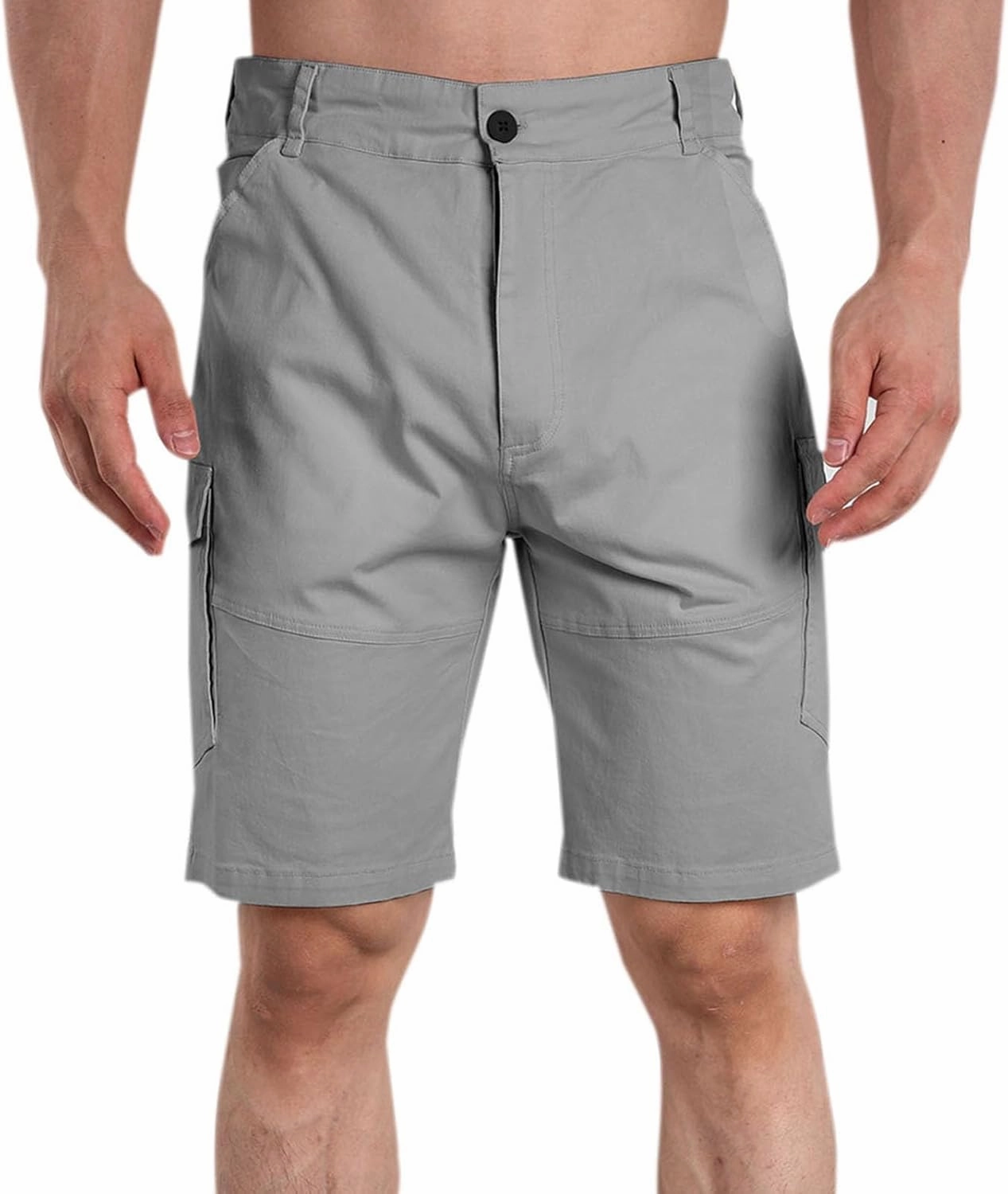 Lastesso Mens Athletic Shorts Casual Button Up Golf Shorts Lightweight Summer Workwear with Pockets Business Lounge Shorts