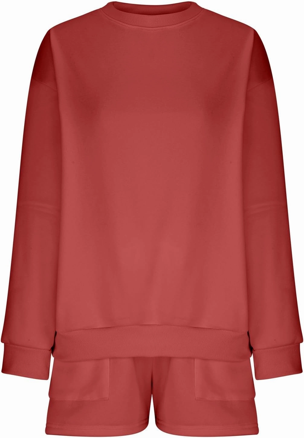 Lastesso Womens Lounge Set Casual Size Long Sleeve Sweatshirt Trendy Solid Color Loose Track Suit 2 Piece Set Outfits Clothes