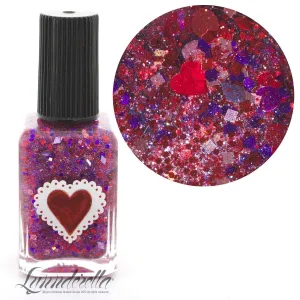 Limited Edition Valentines Day Red Multi Glitter Nail Polish—Liquid Valentine