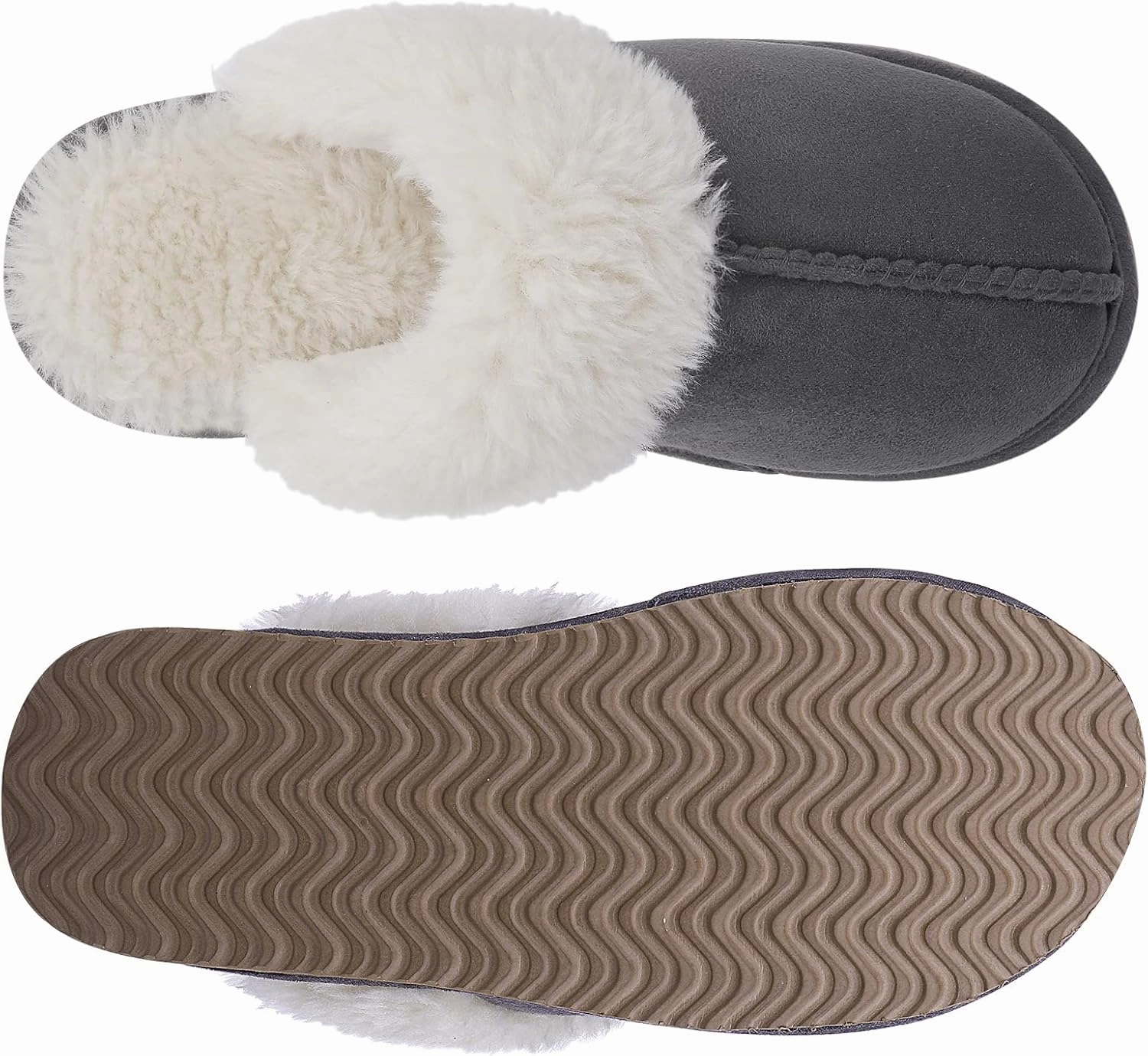 Litfun Women's Fuzzy Memory Foam Slippers Fluffy Winter House Shoes Indoor and Outdoor