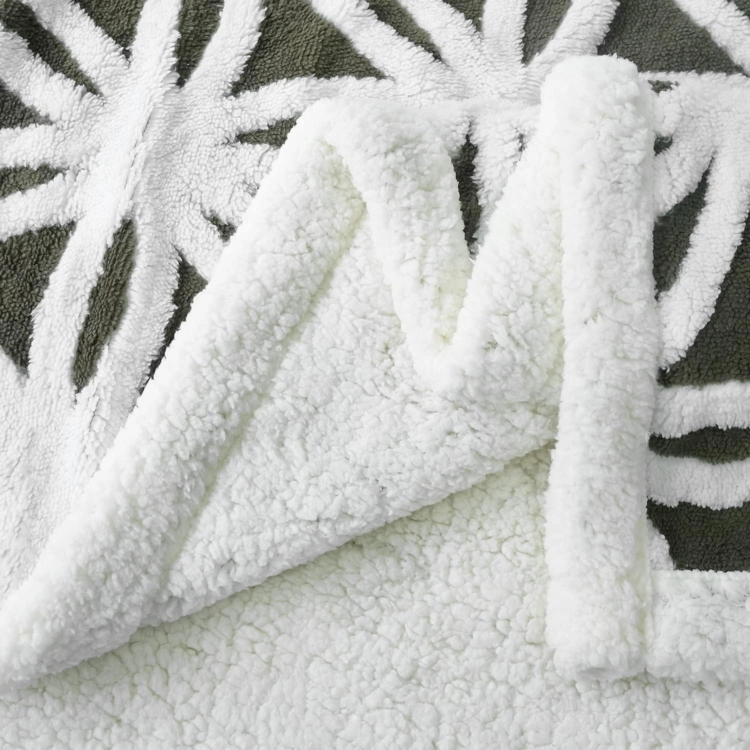 LOMAO Sherpa Fleece Blanket Fuzzy Soft Throw Blanket Dual Sided Blanket for Couch Sofa Bed (Dark Olive, 51''x63'')