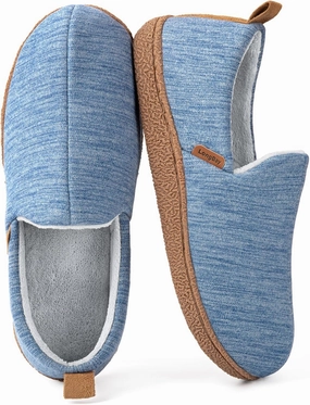 LongBay Women's Memory Foam House Shoes Cozy Brushed Jersey Slippers for Indoor Outdoor