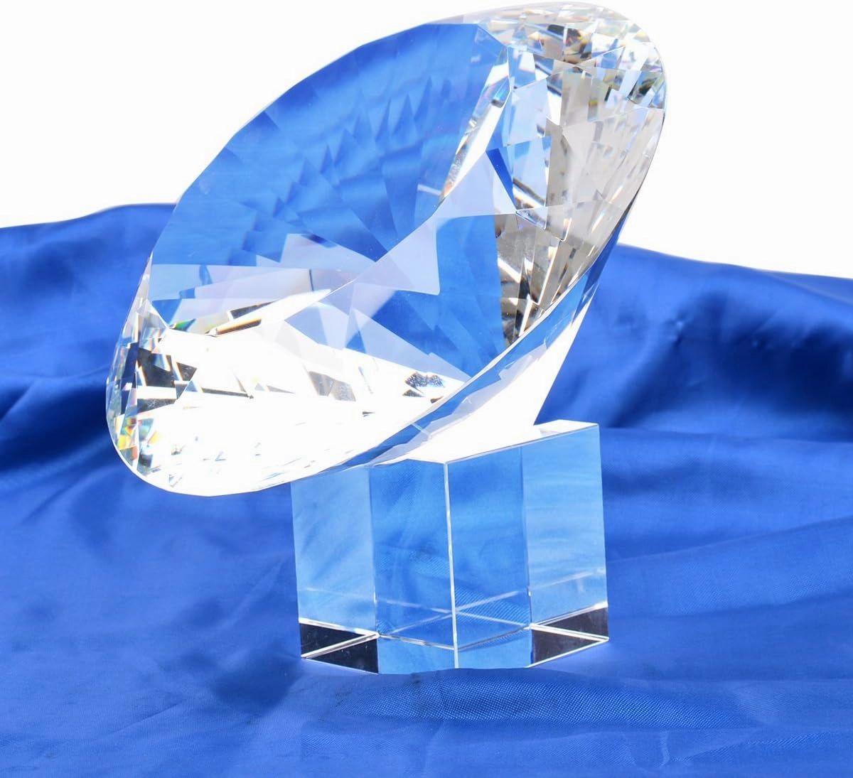 LONGWIN 200mm(8 inch) Big Crystal Diamond Paperweight Wedding Centerpiece