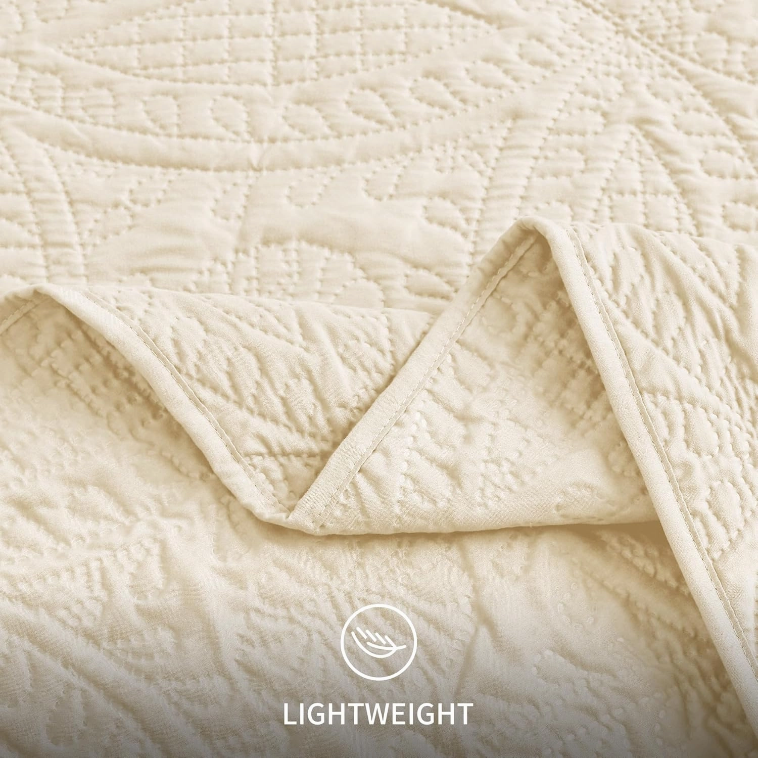 Love's cabin King Size Quilt Bedding Set Beige Bedspreads - Bed Summer Quilt Lightweight Microfiber Bedspread- Coin Pattern Bedding Coverlet for All Season - 3 Piece (1 Quilt, 2 Pillow Shams)