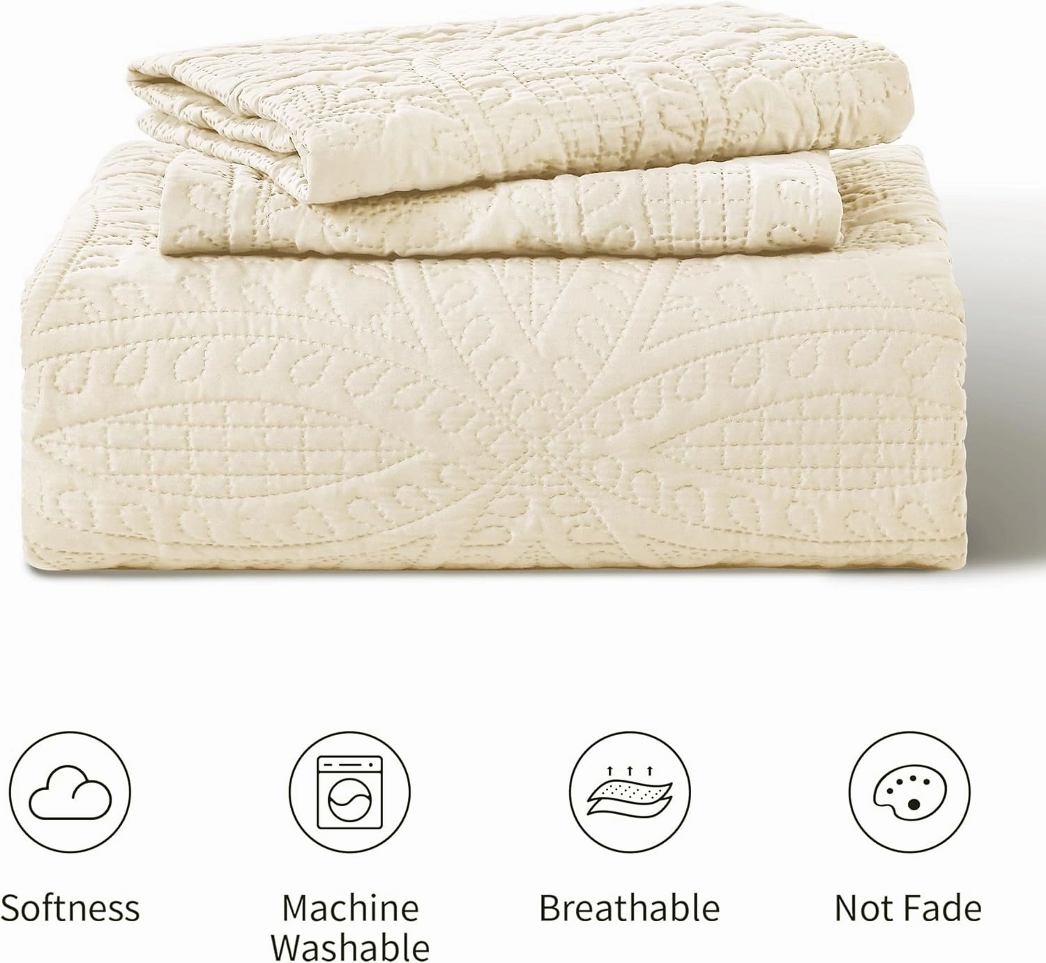 Love's cabin King Size Quilt Bedding Set Beige Bedspreads - Bed Summer Quilt Lightweight Microfiber Bedspread- Coin Pattern Bedding Coverlet for All Season - 3 Piece (1 Quilt, 2 Pillow Shams)