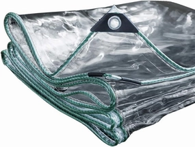 LXB Outdoor Multipurpose Tarpaulin-Tarpaulin Waterproof Clear Veranda Tarp - Thicken Outdoor Garden for Greenhouse Balcony Camping Boat with Eyelets, 550G /M²,1Mx3M