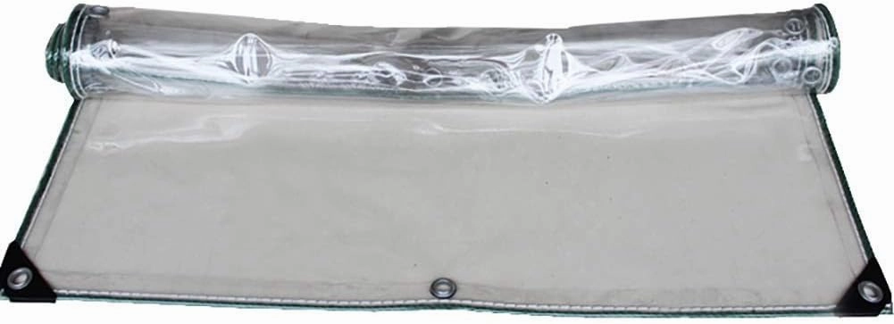 LXB Outdoor Multipurpose Tarpaulin-Tarpaulin Waterproof Clear Veranda Tarp - Thicken Outdoor Garden for Greenhouse Balcony Camping Boat with Eyelets, 550G /M²,1Mx3M