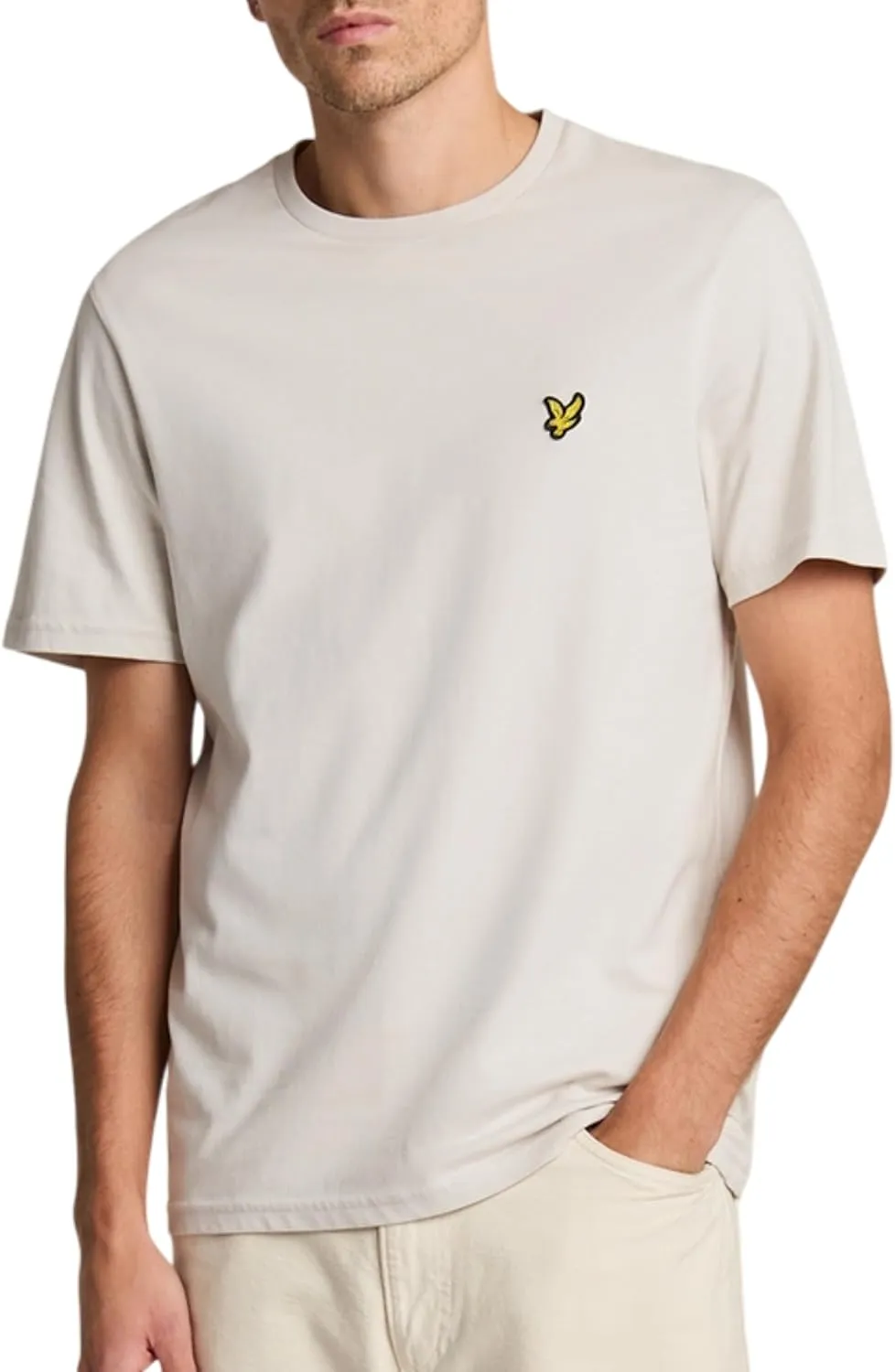 Lyle & Scott Men's Plain T-Shirt, Beige, M