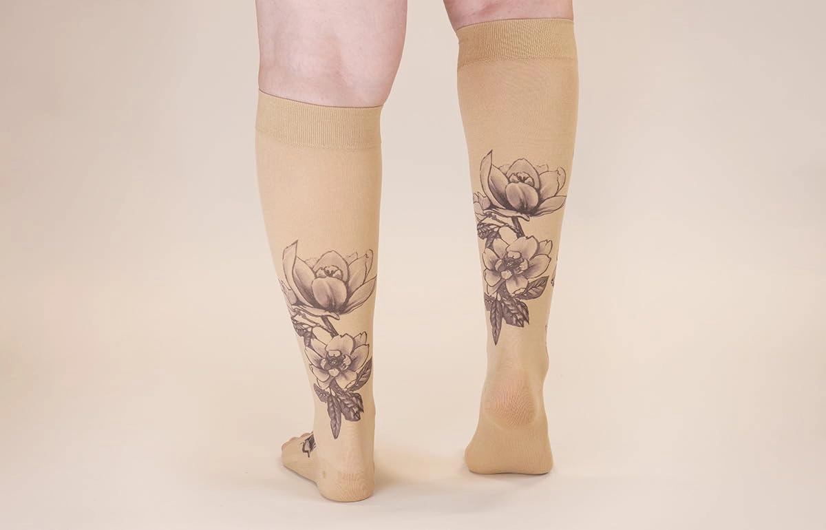 Magnolia Beige Medical Graduated Compression Sock Pair 20-30mmHg