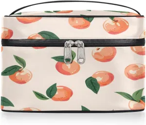 Makeup Bag Large Sweet Peach Toiletry Bag for Women Travel Cosmetic Bag Portable Makeup Bag for Bottles Brushes Lipstick Skin Care