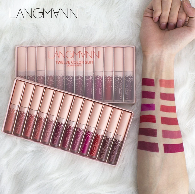 Makeup 12pcs / lot matte Lipstick Waterproof