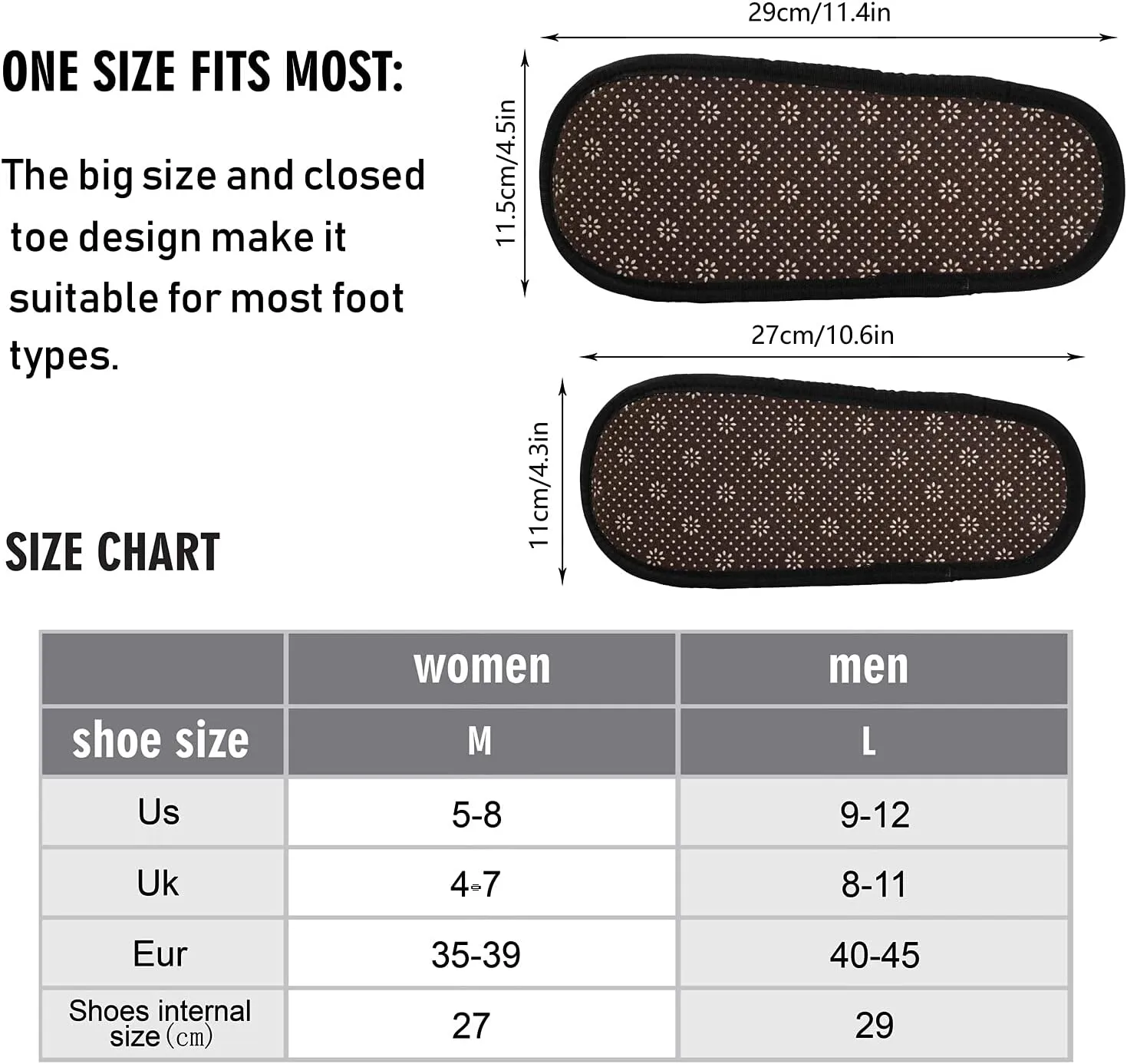 Mandala Yin Yang Slippers, Soft Memory Foam Non-Slip Indoor House Slippers Home Shoes for Bedroom Hotel Travel Spa