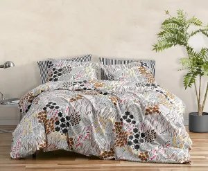MARIMEKKO - King Duvet Cover Set, Cotton Percale Bedding with Matching Shams, All Season Home Decor (Pieni Letto Multicolor, King)