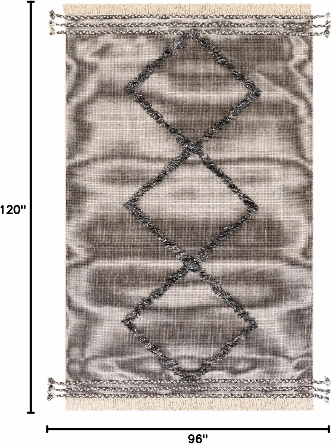 Mark&Day Area Rugs, 8x10 Colo Global Grey Area Rug, Black White Grey Carpet for Living Room, Bedroom or Kitchen (8' x 10')