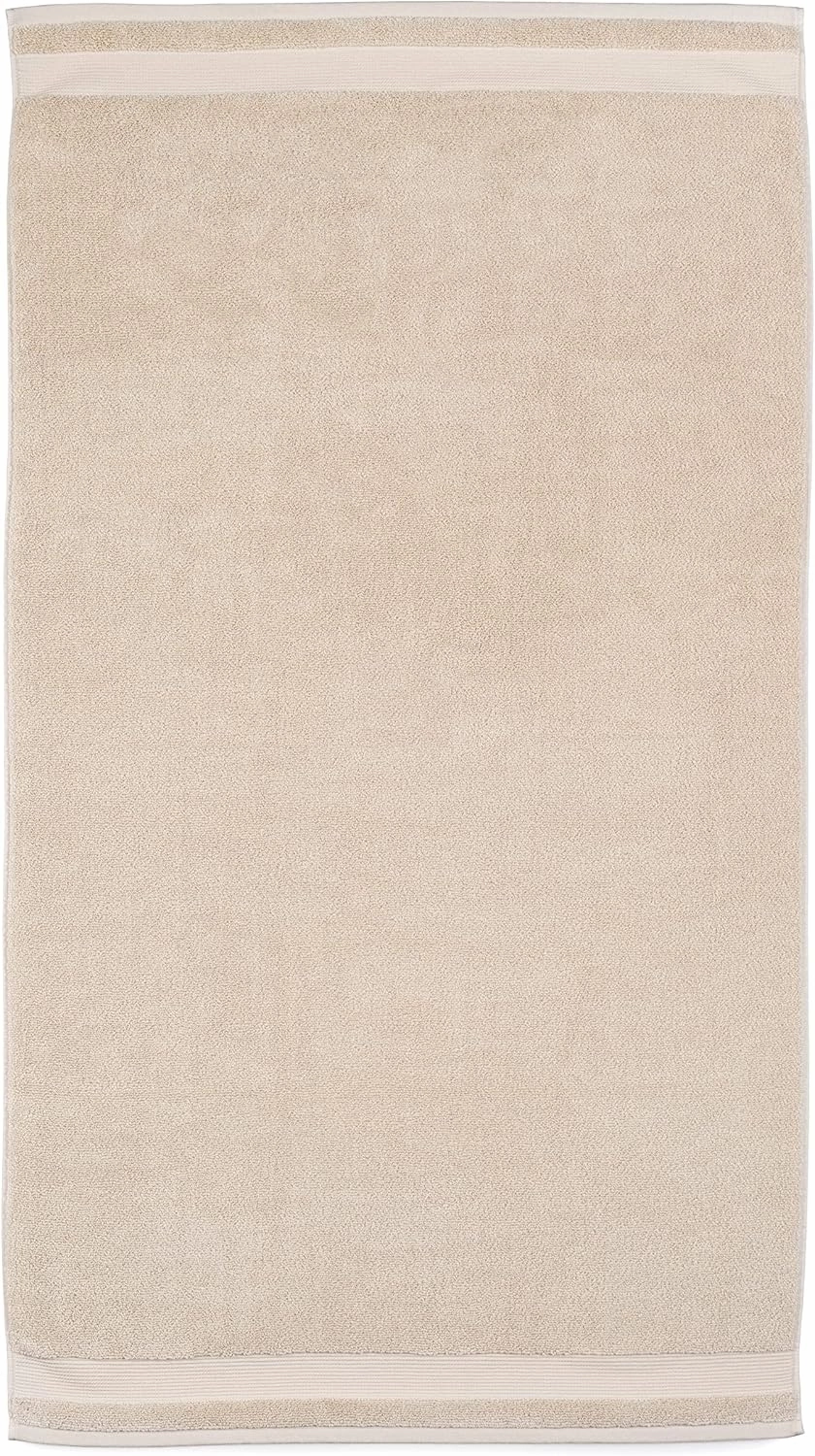 MARTHA STEWART 100% Cotton Bath Towels Set Of 6 Piece, 2 Bath Towels, 2 Hand Towels, 2 Washcloths, Quick Dry Towels, Soft & Absorbent, Bathroom Essentials, Beige
