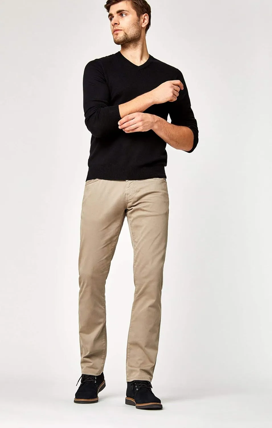 Mavi Matt Classic Men's Straight Leg Pants, Mid-Rise Relaxed Fit Pants for Men, Men's Work Pants