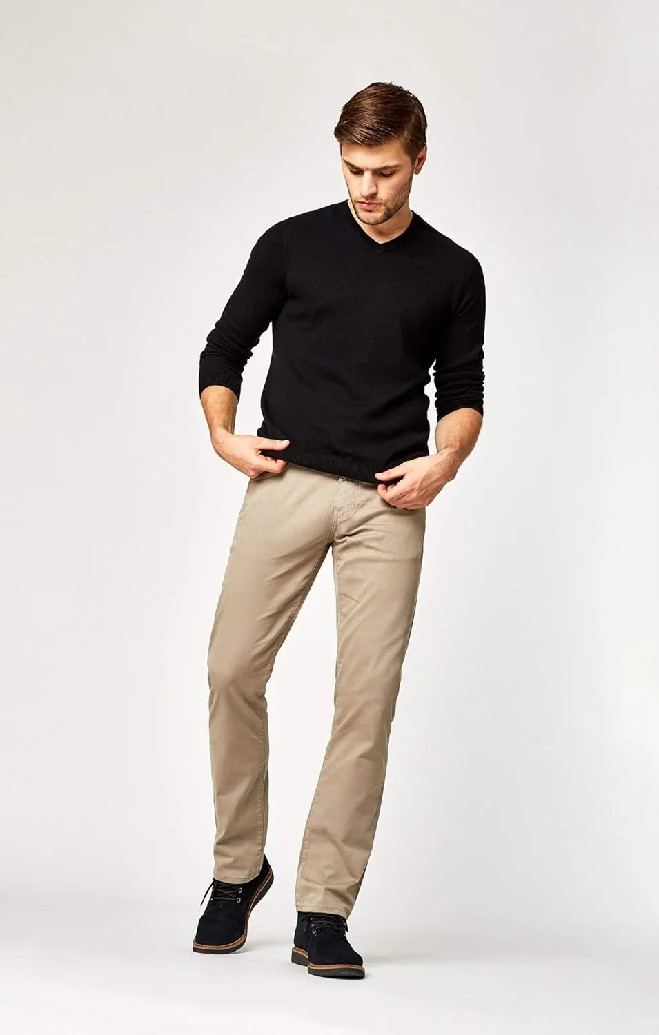 Mavi Matt Classic Men's Straight Leg Pants, Mid-Rise Relaxed Fit Pants for Men, Men's Work Pants