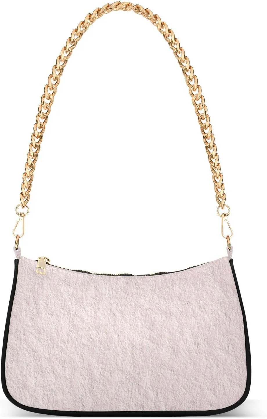Meat Peach Linen Texture chain cross body bag with multi pockets hand bag for birthday gifts