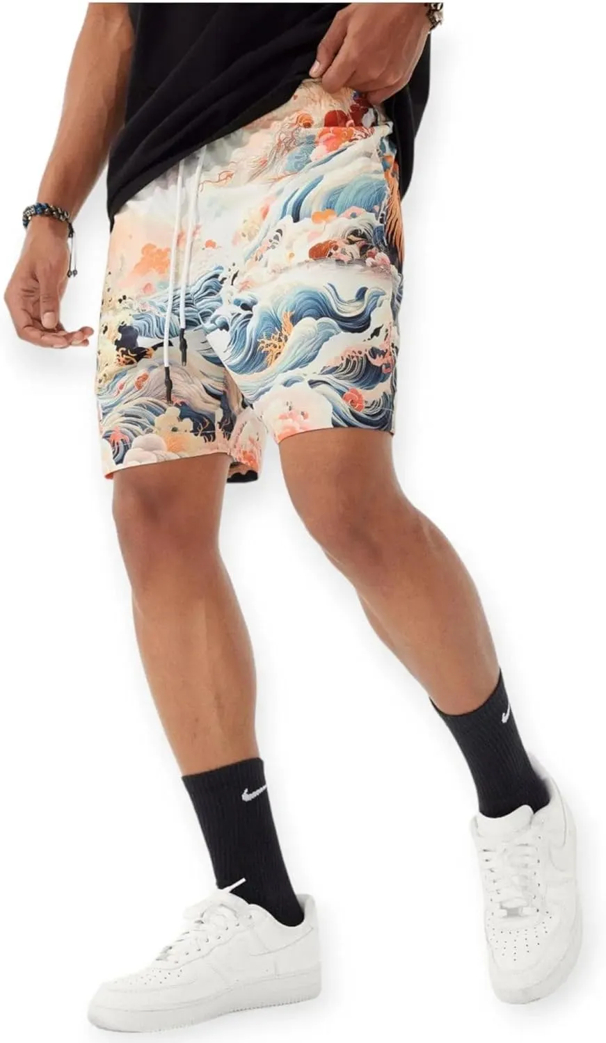 Men Graphic Print Short (Coral)