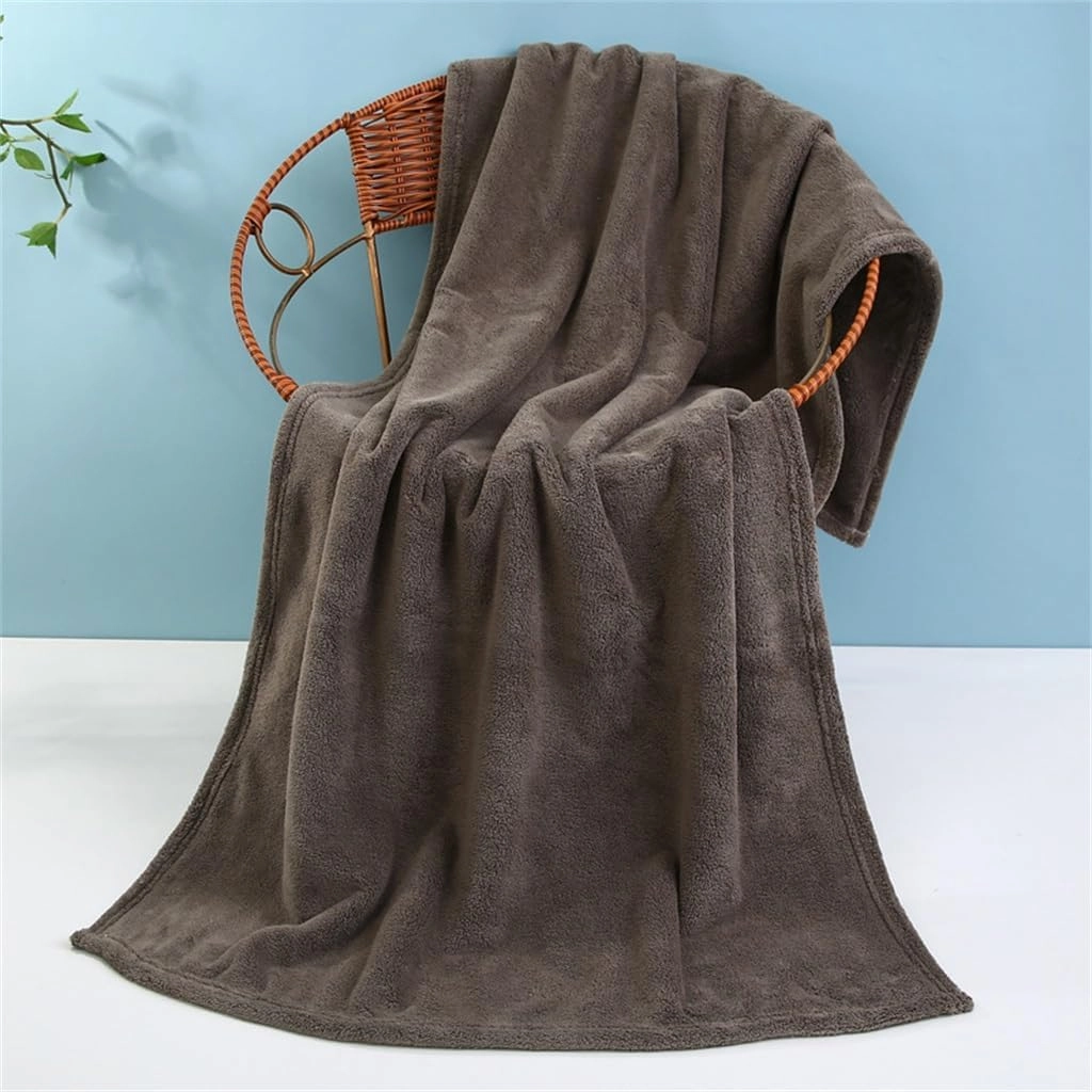 Men's and Women's Towel Bath Towel 7 Pieces Coral Velvet Bath Towel Plain Soft Absorbent Towel Bath Towel Gift