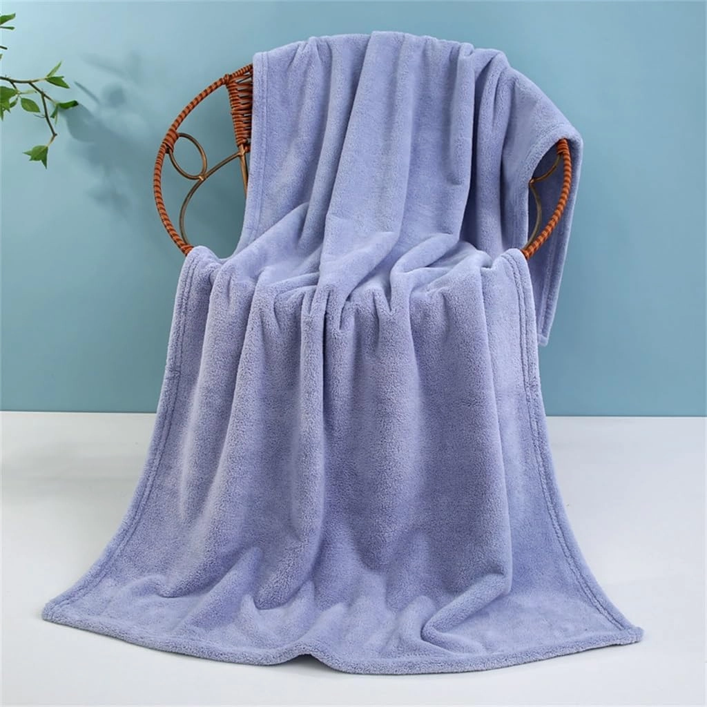 Men's and Women's Towel Bath Towel 7 Pieces Coral Velvet Bath Towel Plain Soft Absorbent Towel Bath Towel Gift
