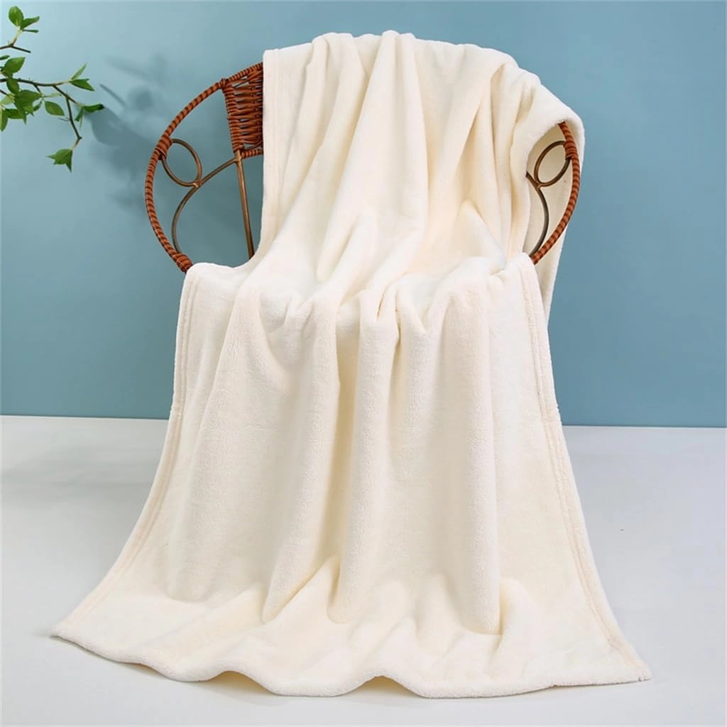 Men's and Women's Towel Bath Towel 7 Pieces Coral Velvet Bath Towel Plain Soft Absorbent Towel Bath Towel Gift