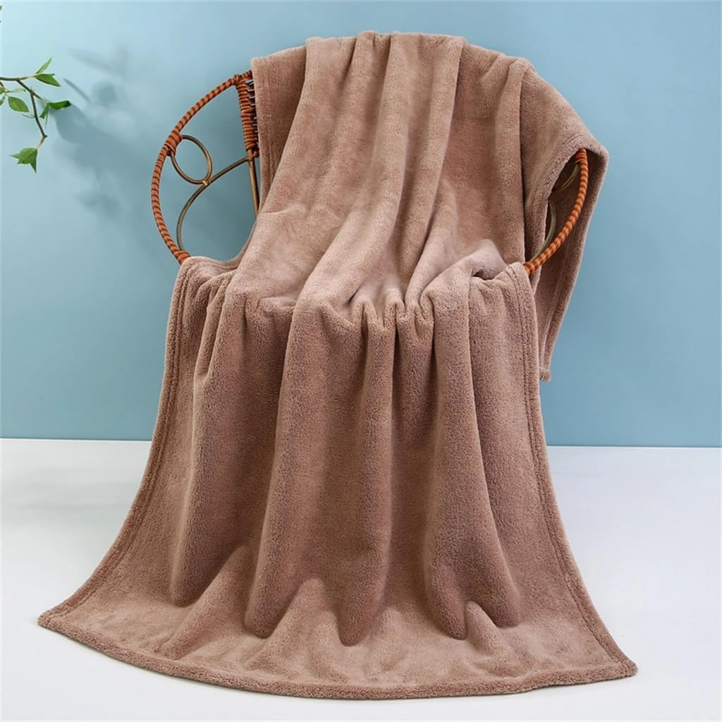 Men's and Women's Towel Bath Towel 7 Pieces Coral Velvet Bath Towel Plain Soft Absorbent Towel Bath Towel Gift