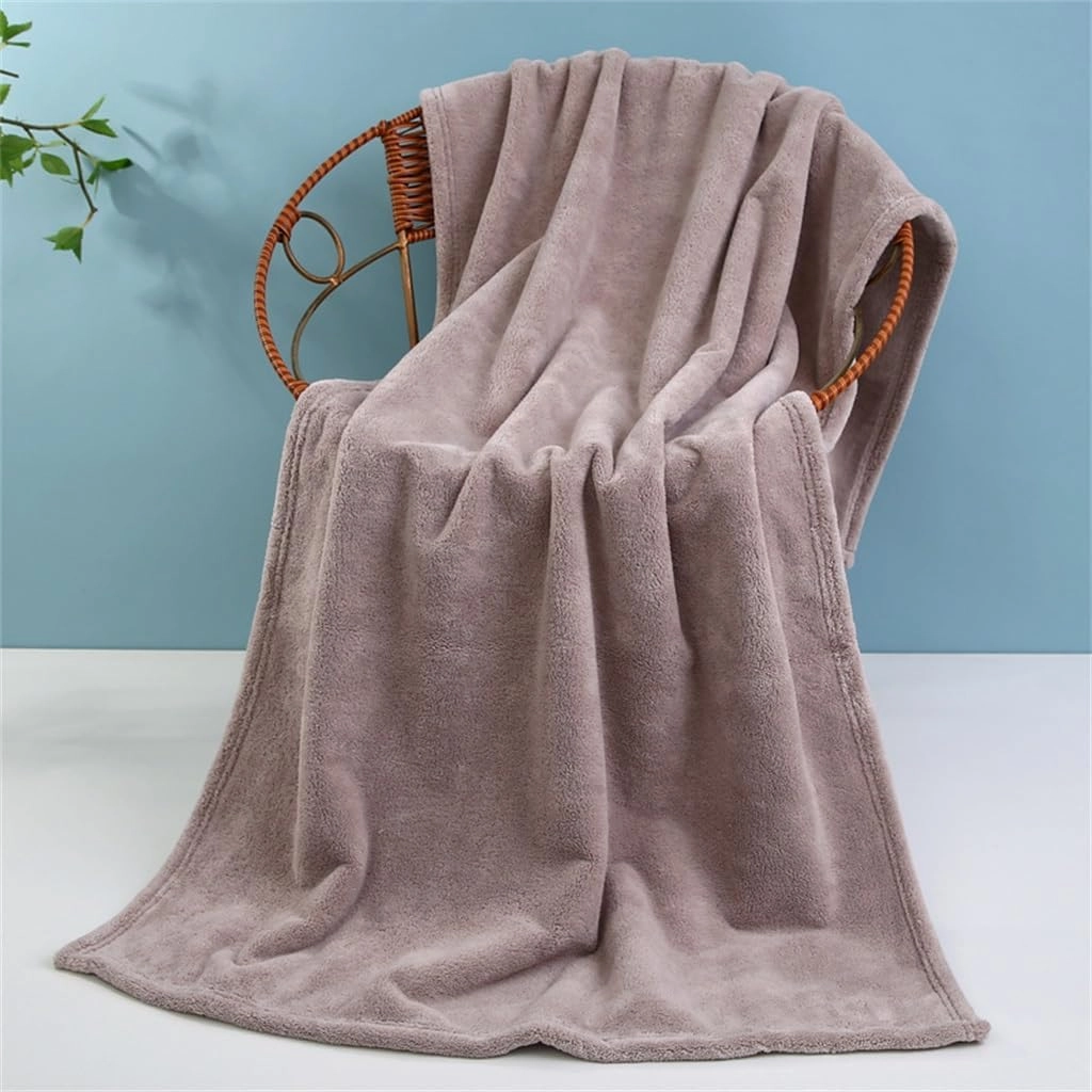Men's and Women's Towel Bath Towel 7 Pieces Coral Velvet Bath Towel Plain Soft Absorbent Towel Bath Towel Gift