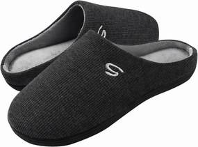 Men's Memory Foam Slippers, Comfy House Shoes, Cozy Men's Slippers with Warm Soft Coral Fleece Lining
