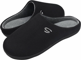 Men's Memory Foam Slippers, Comfy House Shoes, Cozy Men's Slippers with Warm Soft Coral Fleece Lining