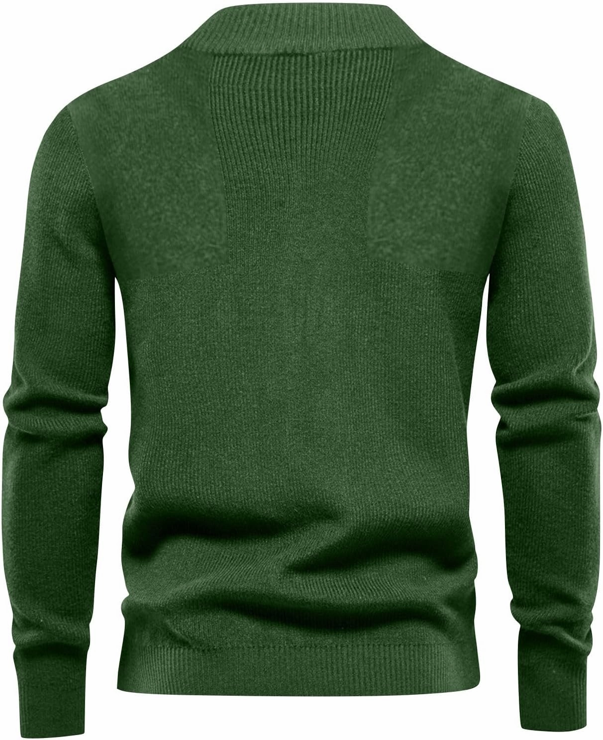Men's Soft Sweaters Quarter Zip Pullover Sweatshirt Mock Neck Polo Sweater Casual Pullover Sweater with Ribbing Edge