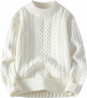 Men's Sweater Soft Casual Sweaters Knit Tuinc Pullover Sweaters with Ribbing Pullover Warm Fall Winter Gifts for Men
