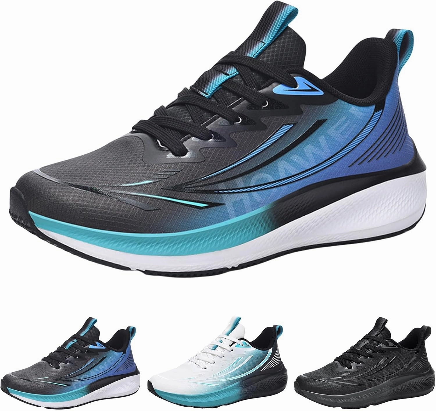 Men Sneakers Mesh Lightweight Walking Shoes for Women Lace Up Running Shoes Waterproof Padded Sneakers