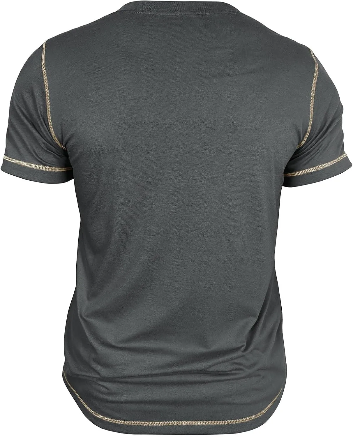 Men's Henley Shirt Soft Cotton Short Sleeve Stretchy Muscle Fit T Shirts Classic Band Collar Button Down Tee Tops