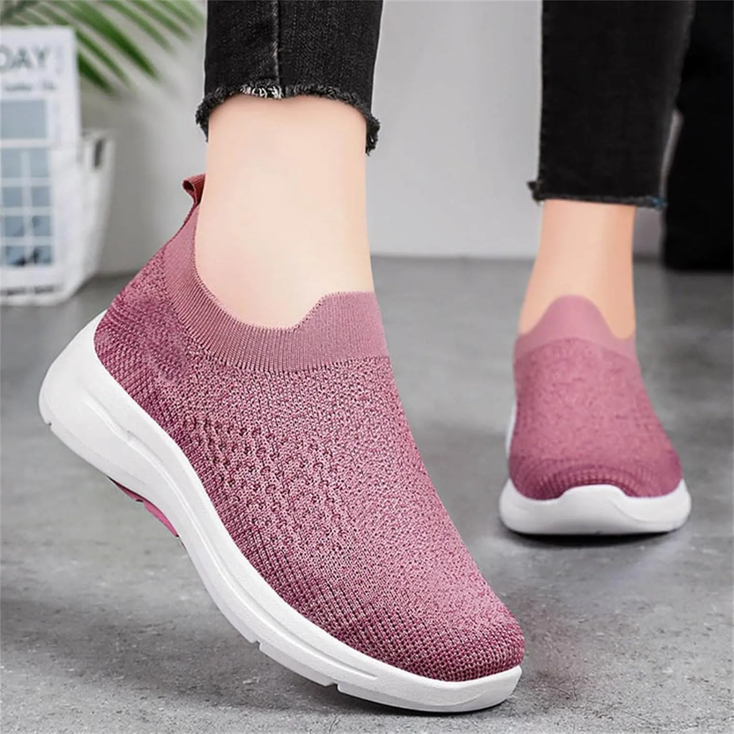 Mens Oxfor𝐝s Casual Fashion Slip on Shoes Dress Business Sneakers Mesh Comfortable Lightweight Workout Footwear