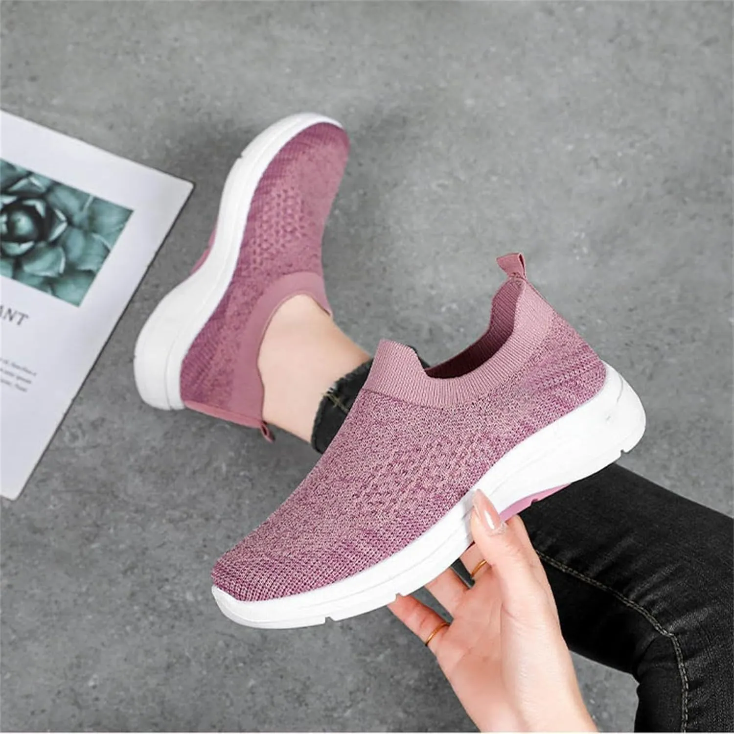 Mens Oxfor𝐝s Casual Fashion Slip on Shoes Dress Business Sneakers Mesh Comfortable Lightweight Workout Footwear