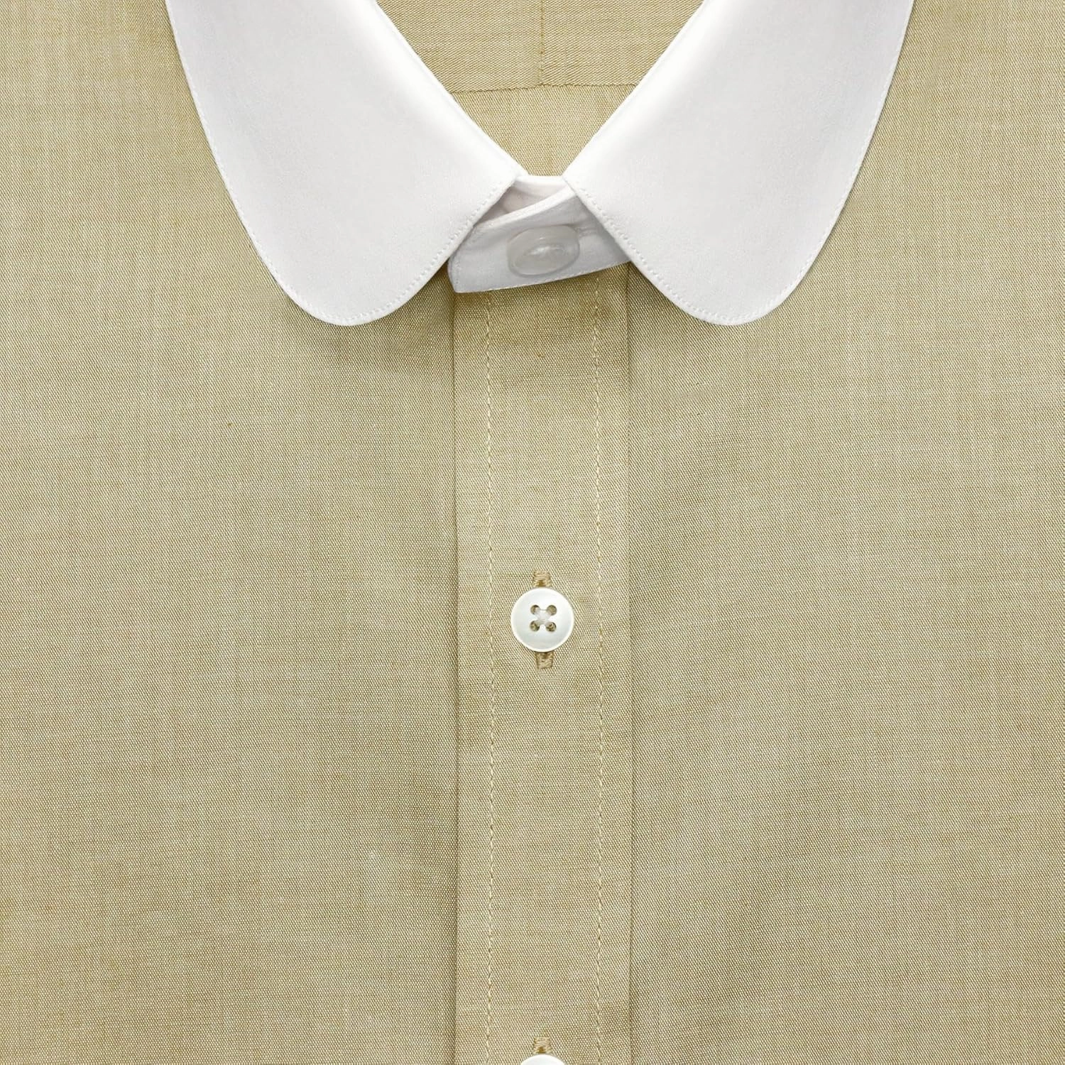 Mens Club Collar Shirt Beige Light Brown Melange Texture Vintage Era Tommy Peaky Penny Round Fawn Biscuit Dress Shirt Cotton