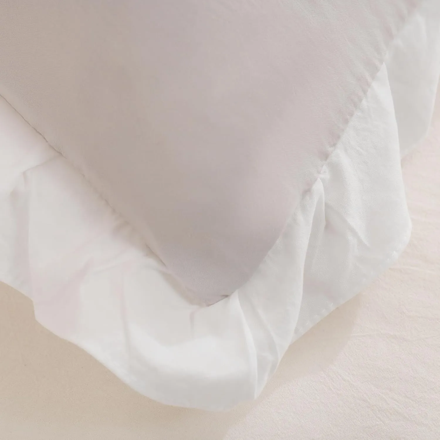 Merryword Beige Body Pillow Cover 20x54inches Beige and White Reversible Long Pillowcase Ruffled Body Pillowcases Cute Pillowcase Pillow Sham (1 Body, Beige White)
