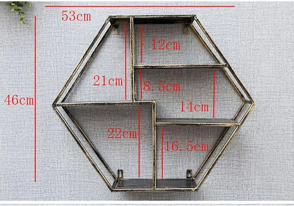 Metal Wall-Mounted Nail Polish Storage Racks Wall-Mounted Nail Polish Storage Rack, Metal Nail Polish Display Rack, Large-Capacity Storage Shelf for Nail Polish/Lipstick/Essential Oil/Perfume (Gold