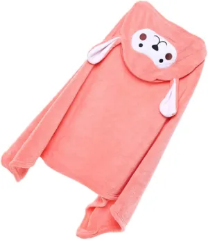 Milisten Hooded Bath Towel Poncho Set Child Bathing Blanket Cartoons Baby Wrapping Quilt Comfortable Fashionable Easy Care